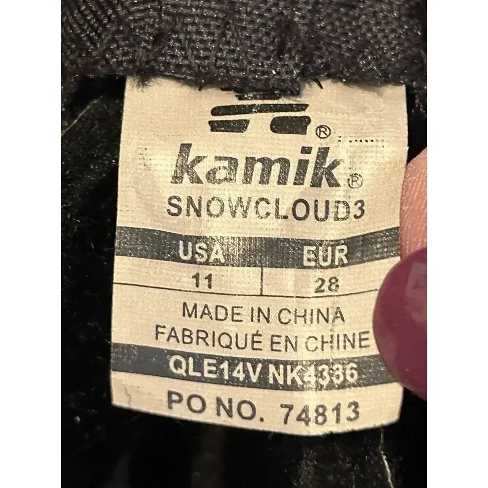 Kamik Snowcloud3 Kids Snow Boots US Size 11 Black Waterproof Insulated